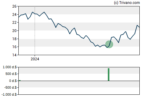 Grafiek Envista Holdings Corp